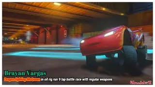 Cars 2 The Video Game | Dragon Lightning - Battle Race | Oil Rig Run 9 Laps