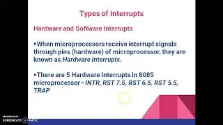 Microprocessor 8085 Interrupts