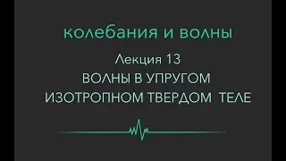 Колебания и волны. Лекция 13. ВОЛНЫ В УПРУГОМ ИЗОТРОПНОМ ТВЕРДОМ  ТЕЛЕ