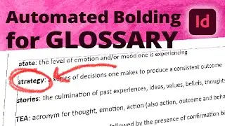 EASY! Auto Bold Nested Style in Glossary/Index • InDesign