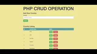 How to Perform CRUD (create, read, update, delete) Operations on PHP MySQL Database