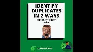 How to Identify Duplicate values in Excel ?