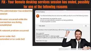 Fix AVD issues - Your Remote desktop services session has ended, possibly for one of the following