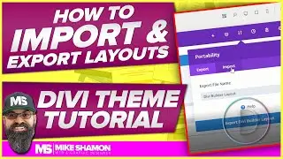 How to Import and Export Layouts with Divi Theme