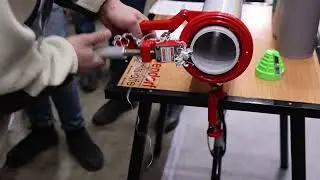 Труборез со сменным резцом и снятием фаски Rotorica в стационарном положении.  Акватерм 2023.