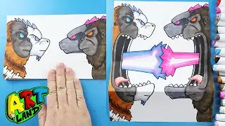 How to Draw Godzilla x Kong vs Shimo x Skar King Surprise Fold