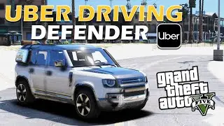 GTA V - LAND ROVER DEFENDER | UBER DRIVING | #4