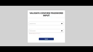 #6 Validate Confirm Password Input with React Hook Form v7 - React Micro Project for Beginners