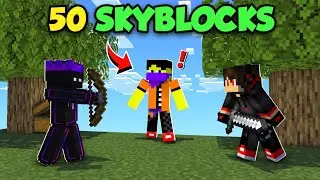 50 PLAYERS Minecraft Skyblock Challenge  !! Basu Plays