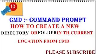 cmd how to create a new folder or directory in a computer using cmd