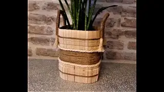 КОРЗИНКА из 5 литровой ПЛАСТИКОВОЙ  КАНИСТРЫ