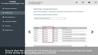 How to use LXPM Lite v2 to create a RAID array