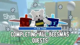 *I GOT FREE STAR TREAT!* Completing All Beesmas Quests in Bee Swarm Sim!