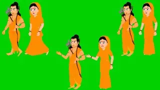 Green Screen Ram Sita Cartoon Character/Ram Green Screen/Sita Green Screen