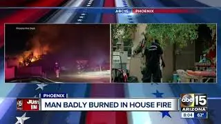 Man badly burned in Phoenix house fire