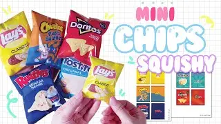 DIY 5 Miniature Chips Squishy [FREE TEMPLATE]