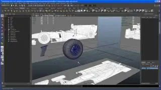 Modeling tutorial in Maya - RB6 F1 car - 07 clean up