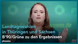 Pressekonferenz von B'90/Grüne nach den Landtagswahlen in Thüringen und Sachsen | 02.09.24