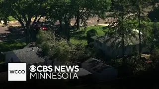 Aerials show storm damage in Minnesota, Wisconsin