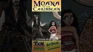 Moana is a Disney pirate? - TOON SANDWICH #funny #crossover #moana #pirates #animation #disney