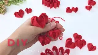 DIY Felt Hearts❤️ Simple Steps for Stunning Crafts! Quick & Easy Tutorial✨