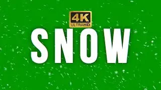 4K Calm Snow Falls Greenscreen Effect Chromakey