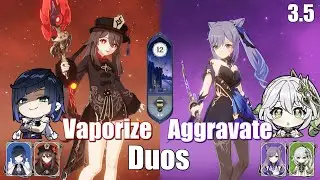 Hu Tao & Yelan + Keqing & Nahida Duos | 9 Stars | 3.5 Spiral Abyss Floor 12