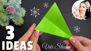 3 IDEAS! 🎄 EASY Christmas Tree Paper Crafts For School Christmas Paper Crafts