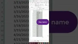 How to get month name and day name from date in Microsoft Excel  #excel #microsoft