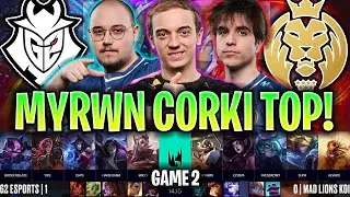 MYRWN SACA CORKI TOP CONTRA G2! *MUY ÉPICO* | G2 vs MDK Game 2 LEC SEASON FINALS 2024 ESPAÑOL