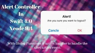How to show alert in Swift 4.0 Xcode 9.4