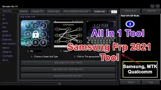 Mobile Screen Lock Remove Tool 2021 | All Samsung Frp Bypass Just 1 Click | Samsung, MTK, Qualcomm