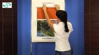 Монтаж рулонных жалюзи Uni на пластиковые окна
