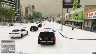 PLAYING LSPDFR - EP#9 - FEMALE  FBI ON MISSION HEAVY SNOWFALL   - GTA5 GAMEPLAY #lspdfr