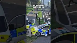 WATCH as HIGH RISK Cat-A prisoners HIJACK a police van a desperate bid to escape #police in #gta5