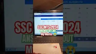 SSC MTS 2024 👉 ANSWER KEY OUT 🔥MY TOTAL MARKS-109 RAW  