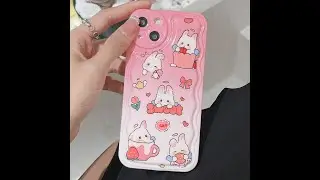 Soft Silicone Cute Rabbit Strawberry Phone Cases For iPhone 13 12 11 Pro Max