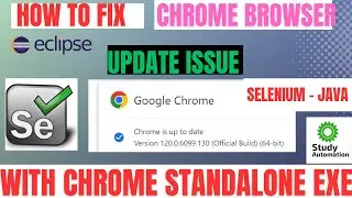 How to Fix Chrome Browser Update Issue in Selenium with Chrome exe|| Selenium-Java Latest Version