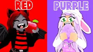 Roblox Eat the SAME COLOR FOOD with CUTIE!