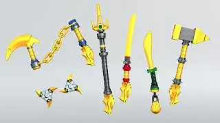 [C4D] Making Ninjago accurate season 11 weapons