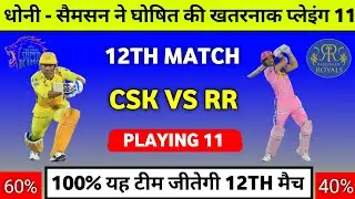 IPL 2021 : Csk Vs Rr 2021 Playing 11 || Chennai Super Kings Vs Rajasthan Royals 2021 Prediction