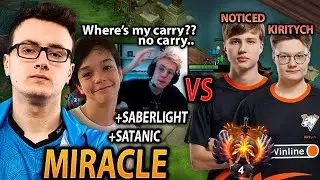 MIRACLE teams with SATANIC and SABERLIGHT on STREAM vs Virtus Pro dota 2