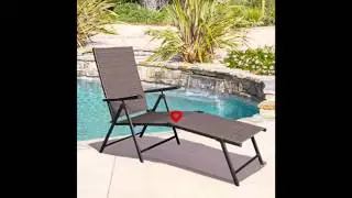 Giantex Adjustable Pool Chaise Lounge Chair Recliner Outdoor Patio Furniture Textilene