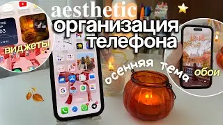 Делаю Свой Телефон Эстетичным (к осени)🌟Как организовать телефон: iOS 17, виджеты