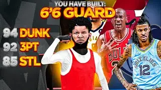 94 DUNK + 92 3PT 6'6 GUARD BUILD is the BEST POINT GUARD BUILD in NBA 2K24! UNSTOPPABLE 6'6 GUARD!