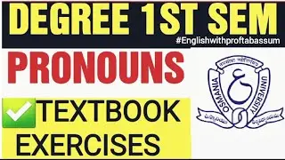 PRONOUNS DEGREE 1ST SEM ENGLISH #1stsemester #1stsemesterexam #1stsemexam #degree1stsem