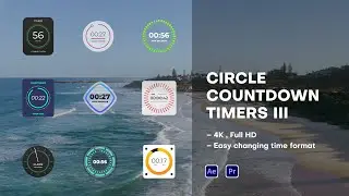 Circle Countdown Timers III | After Effects and Premiere Pro Template (AE & PP Video Template)