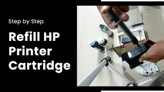 How to Refill Hp Printer Cartridge Setp By Step | Hp Ink Jet Printer HP46 Black Ink Color Ink