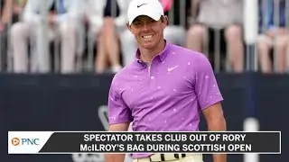 Spectator Takes Club Out Of Rory McIlroy’s Bag During Scottish Open