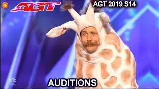 Sethward  From Season 13 NOW HE IS A GIRAFFE| America's Got Talent 2019 Audition